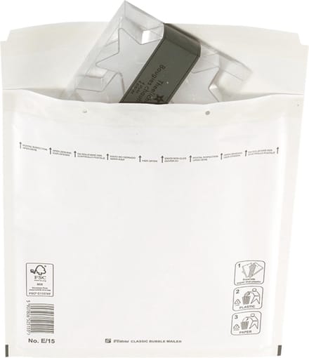 100 stuks - Boxstuff - Luchtkussen Enveloppen - 220x260mm - E15 - 100 Stuks - Wit