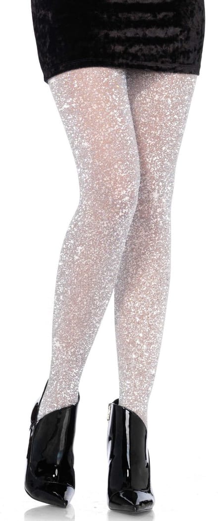 Transparante Glanzende Lurex Panty Dames Leg Avenue