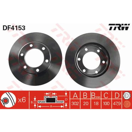Remschijf TRW DF4153