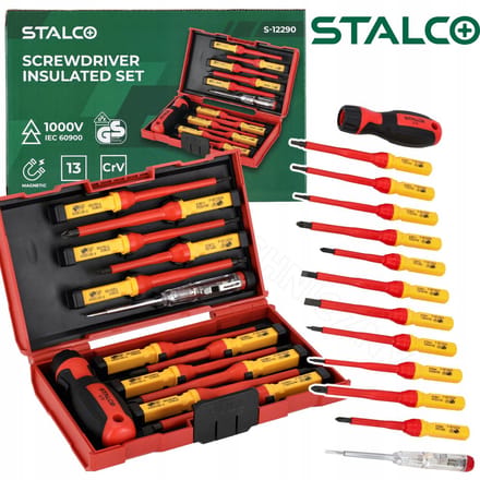 Elektricien Schroevendraaierset 13 stuks CRV 1000V STALCO S-12290