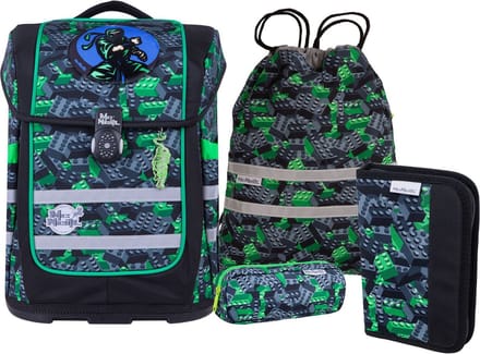 McNeill Schooltas Ergo Compacto Schoolbag Set 5-delig Kids From The Block Veelkleurig