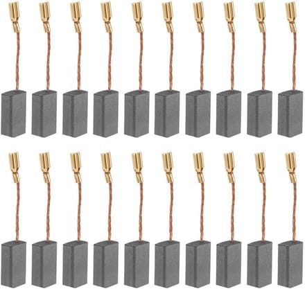 Jhubersproducts - Interchangeable Carbon Brush - 20 Stuks - Vervangbaar - Geel - Geschikt voor Hammer Drill - 5x8x16mm