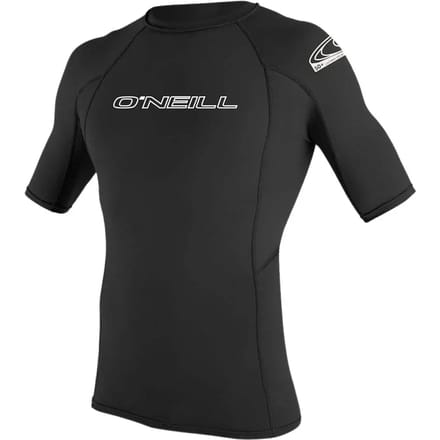 O´neill Wetsuits Basic Skins Crew Korte Mouw Rash Guard Zwart XS