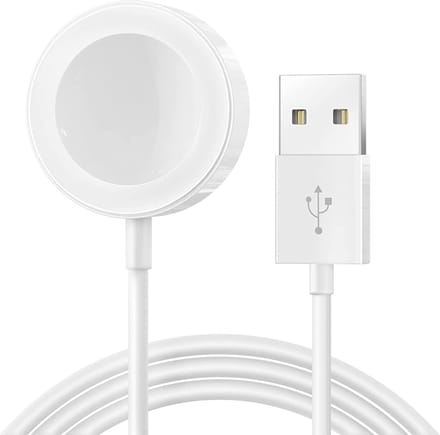 Oplader geschikt voor Apple Watch - 1 Meter - Oplaadkabel - Magnetisch - Draadloos - Oplaadstation - Usb - Wit