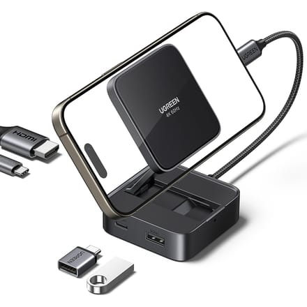 UGREEN USB C Magnetische naar HDMI Opvouwbare Draagbare USB C Hub met 100W PD 5Gbps Data Compatibel met iPhone Galaxy iPad en Directe Smartphone Uitbreiding