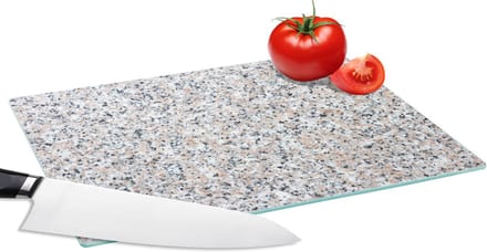 Glazen Snijplank - 28x20 - Graniet - Structuren - Design - Steen - Snijplanken Glas