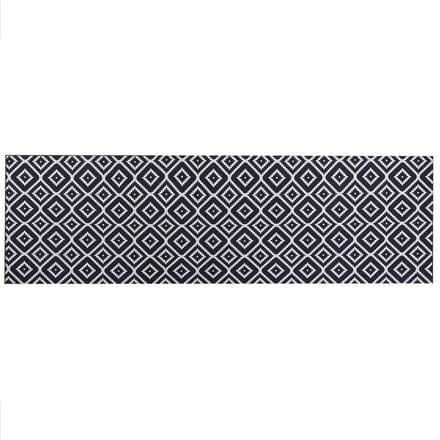 KARUNGAL - Loper - Zwart - 60 x 200 cm - Polyester