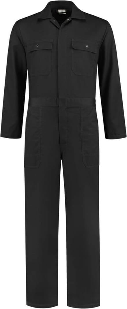 Overall polyester/katoen zwart maat 68