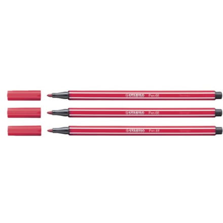 STABILO Pen 68 - Premium Viltstift - Donker Rood - per stuk