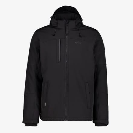 Kjelvik gewatteerde heren softshell jas zwart - Maat 3XL