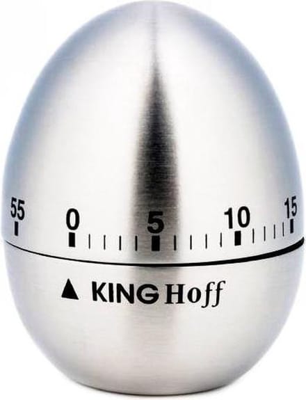Kinghoff KH-3131 - Mechanische Keukentimer - Roestvrij Staal - 60 Minuten