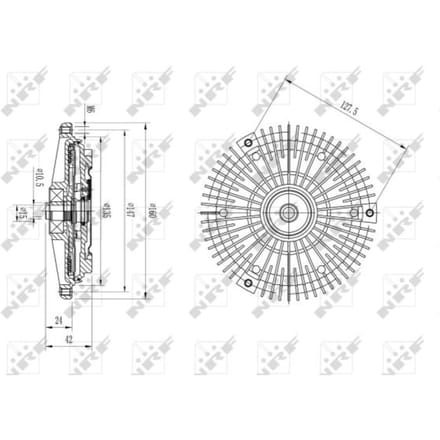 Koppeling, radiatorventilator NRF 49615