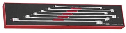 Ringsleutelset extra lang Foamx4 tray 8- 24mm 6 delig Teng Tools TEXFLS06
