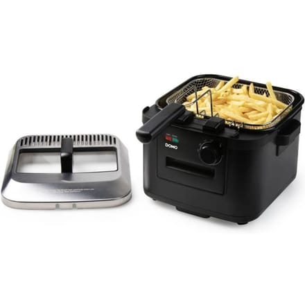 DOMO DO545FR Friteuse - XL Frituurpan - 4L - Koude Zone - Kijkvenster - 2000W