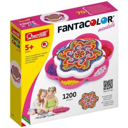Quercetti FantaColor Mandala Daisy peg mosaic - 1200 pieces