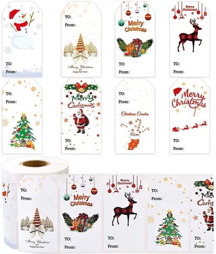 Without Lemon - Kerststickers 2023 - 300 stuks - Sticker size: 7.5x4cm - Kerst - Cadeau - Versiering - Verpakking