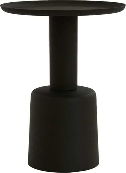 Light & Living Bijzettafel Milaki - Zwart - Ø39cm - Modern