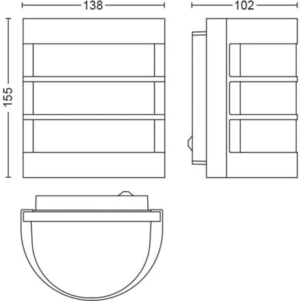 Philips Calgary wall lantern inox 1x60W 230V IR (sensor)