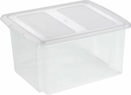 Sunware opslagbox 32 liter transparant 45 x 36 x 24 cm met afsluitbare deksel