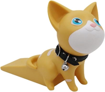 Deurstopper Kat - Katten Deurwig - Deuren Open Houden - Schattig Kattenontwerp - 11.5x7.5x16.5cm - Koffie