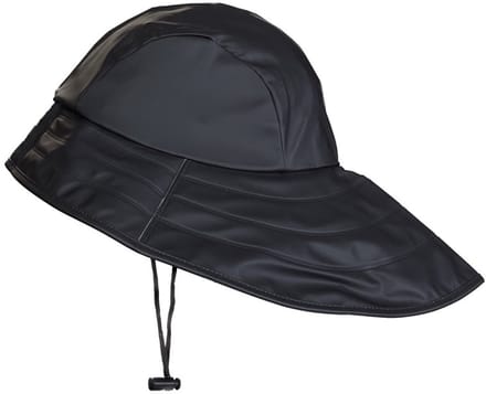 Zwarte SoftSkin zuidwester / regenhoed van BMS S