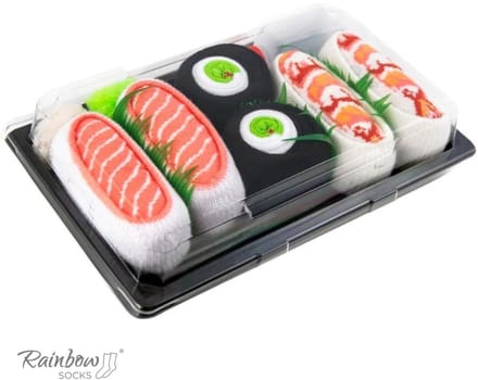 Rainbow Socks - Sushi Sokken - 3 Paar - Grappige Cadeauset - Unisex