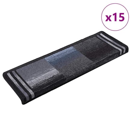 vidaXL - Trapmatten - zelfklevend - 15 - st - 65x21x4 - cm - zwart - en - grijs