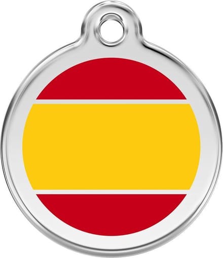 Red Dingo Hondenpenning 20 mm Spaanse vlag Spanje
