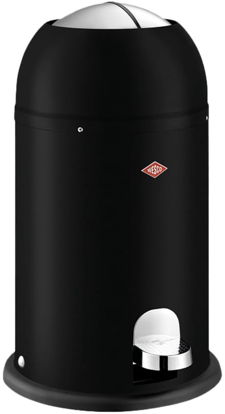 WESCO Kickmaster Junior Prullenbak | Pedaalemmer | 12 Liter | Metaal - Matzwart | Afvalemmer