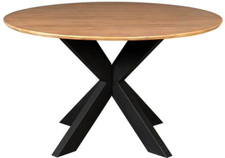 StarFurn Eettafel Madison - Rond Naturel Hout - 130x130x76cm