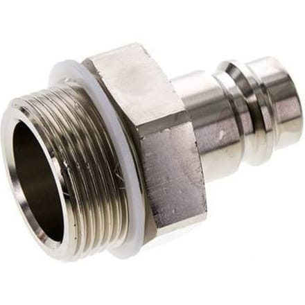 Vernikkeld Messing DN 19 Luchtkoppeling Insteeknippel G 1 1/4 inch Buitendraad - CLP19-M-BN-114