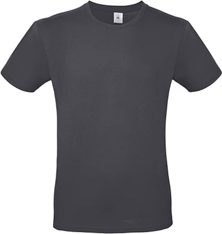 2-Pack herenshirt '150' met ronde hals B&C Collectie Donkergrijs maat L