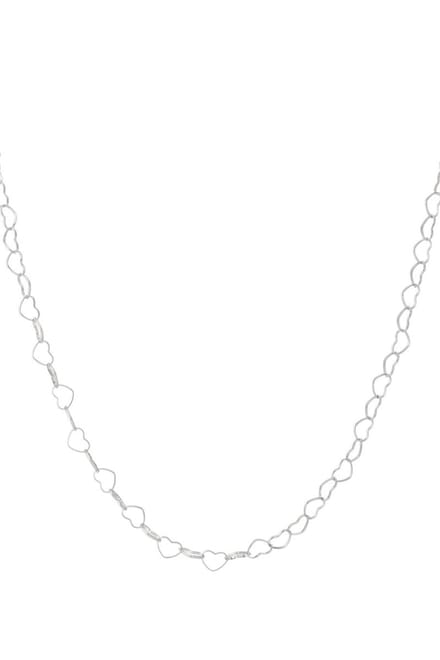 Bijoutheek Collier Hart Schakel Zilver