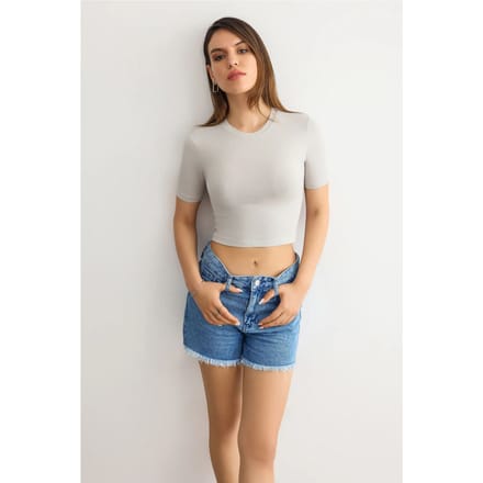 Crew Neck Basis Crop Top