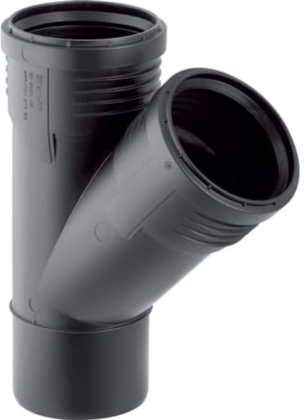 Geberit Silent-PP T-stuk 45°, DN 30 / 30, 390.030.14.1