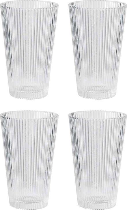 Stelton Pilastro - Drinkglas - Ribbel - 350 ml - 4 stuks