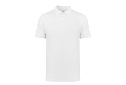 Milanoro - Elegante katoenen polo voor heren - Wit - S