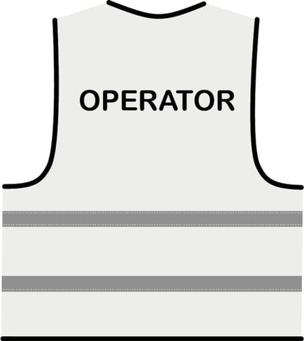 Operator hesje wit