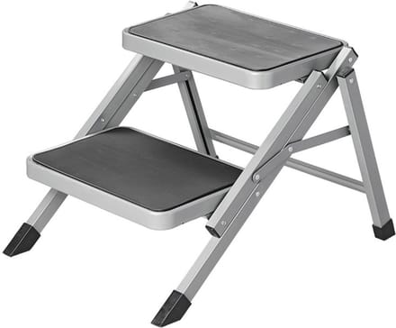 ProPlus Vouwbaar opstapje - 2 treden - antislip - metaal - 59,5 x 39 x 49 cm