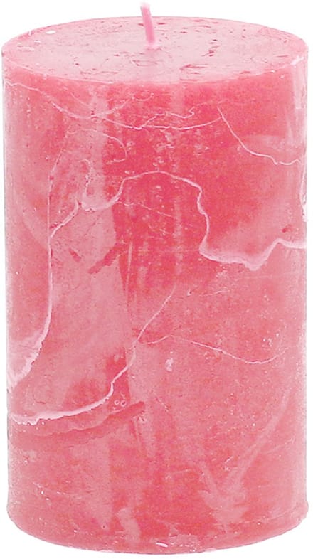Effen kaarsen roze 60x100mm 4 st, 4 Stück