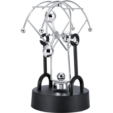 Semi golbe shape Revolving Gadget Perpetual Motion Desk Office Decor Physics Science Art Toy gray