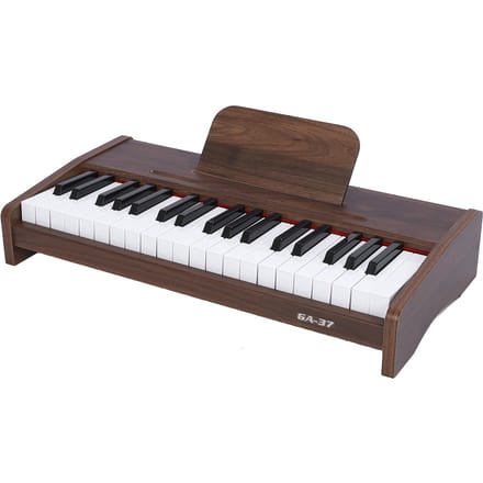 Piano Toetsenbord 37 2,2 cm Toets Walnoothoutpatroon Elektrisch Toetsenbord voor Beginners en Ervaren black