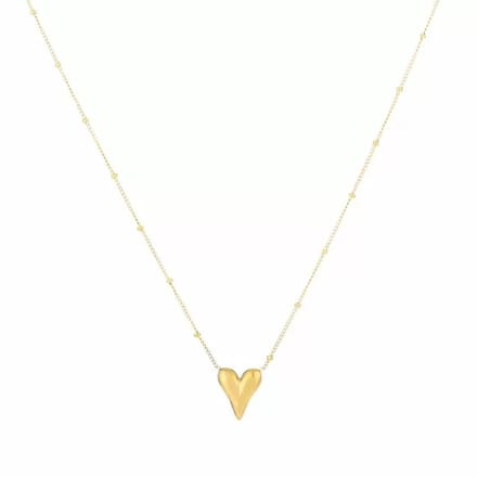 Bijoutheek Collier Hart Ketting Balls Goud