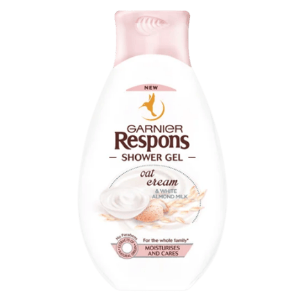 Garnier Respons Oat Cream & White Almond Milk Shower Gel - 250 ml