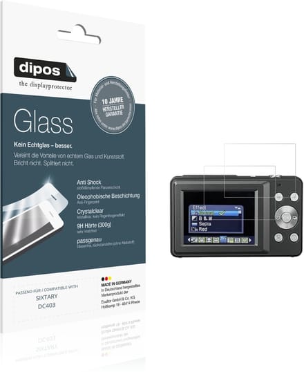 dipos – 2x Pantserfolie geschikt voor SIXTARY DC403 | 9H Screenprotector