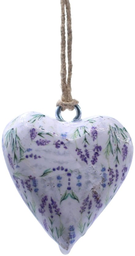 Decoratieve houten hart - Lavendel