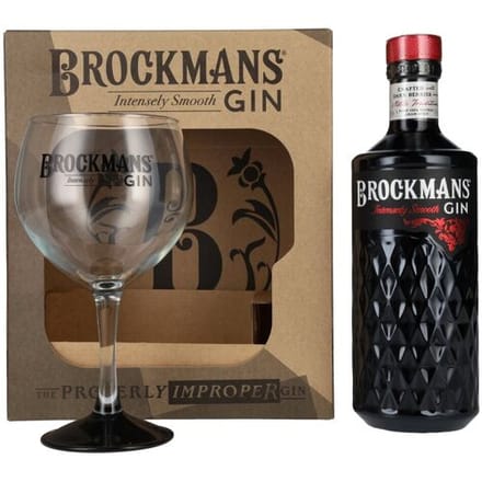 Brockmans Gin Brockmans Intensely Smooth PREMIUM GIN 40% Vol. 0,7l in geschenkverpakking met Glas