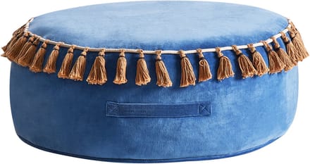 GOTHA - Poef - Blauw - Fluweel