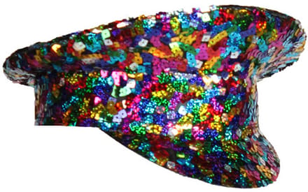 Pet Luxe - Sequins - Disco Pailletten - Volwassenen - Multicolor - Unisex - Maat 59