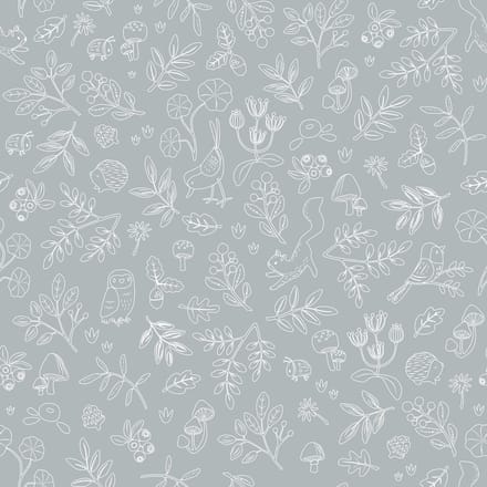 Little Dutch Non-Woven Behang - Forest Wonders - Denim Blue